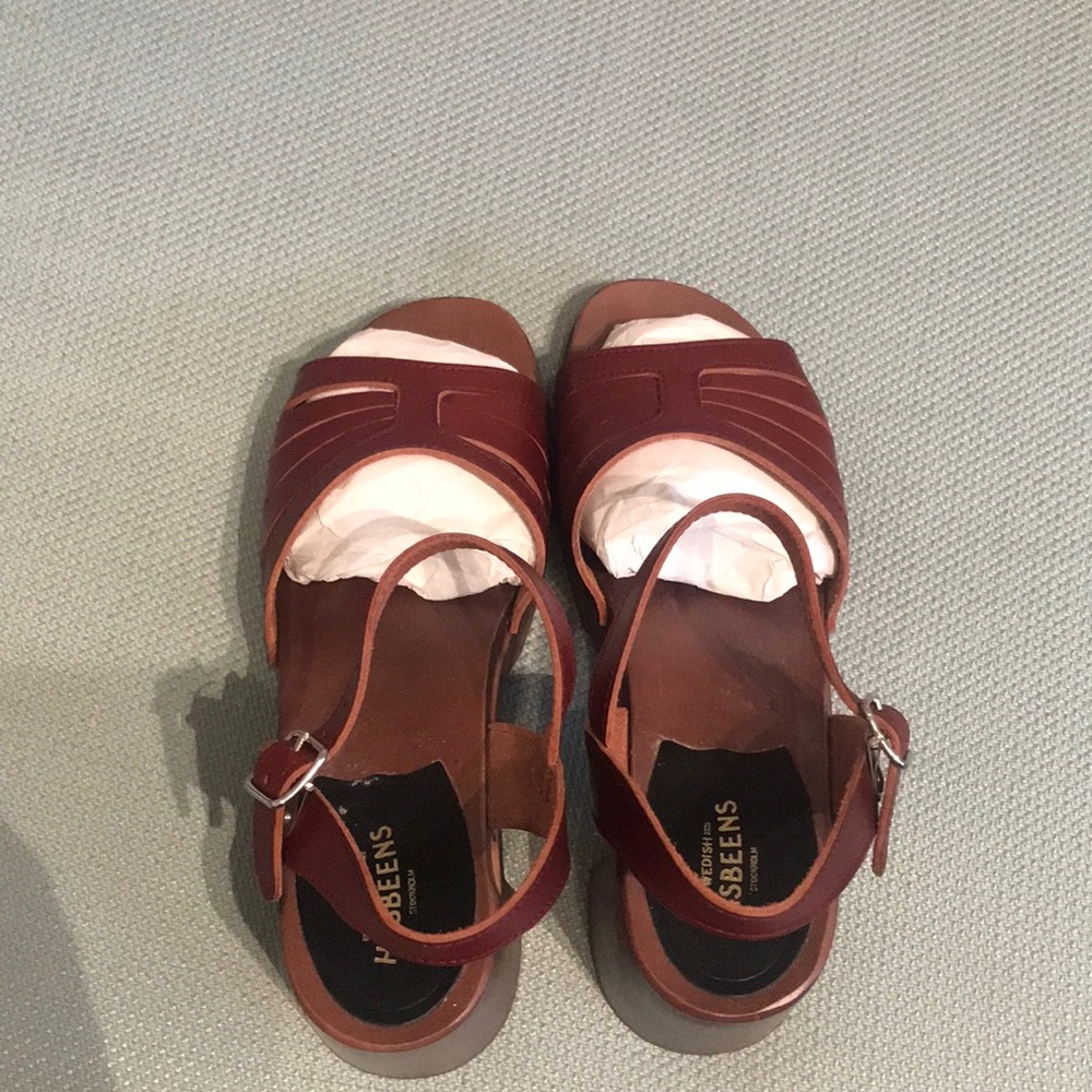 Swedish Hasbeens Bordeaux Strap Sandal - Picture 10 of 11